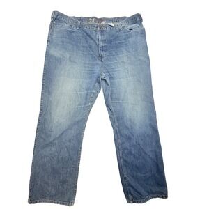 True Nation Mens Relaxed Fit Straight Leg Blue Jeans 50x34 Medium Wash Cotton